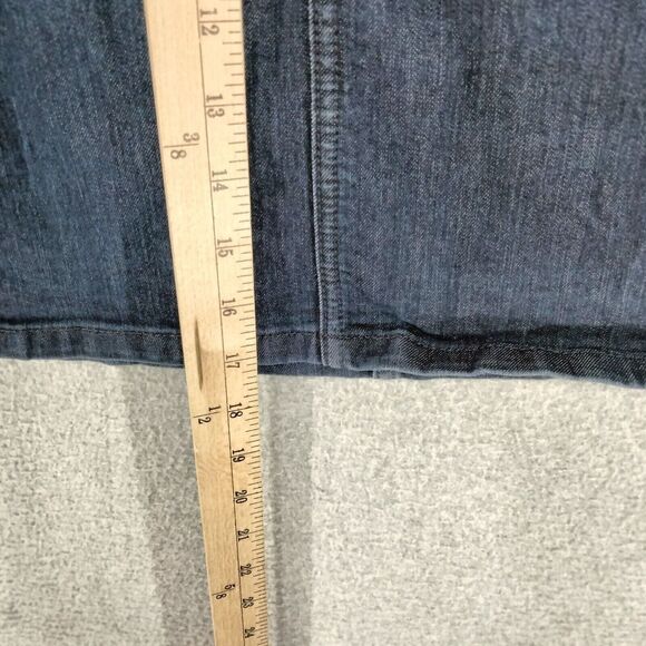 Ann Taylor LOFT Denim Skirt Womens Sz 0 Blue Dark Wash Mini Solid Casual Stretch - Picture 4 of 9